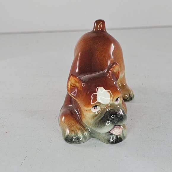 Vintage Goebel Germany Crouching Boxer Dog Figurine CH568 AS IS - Picture 3 of 8